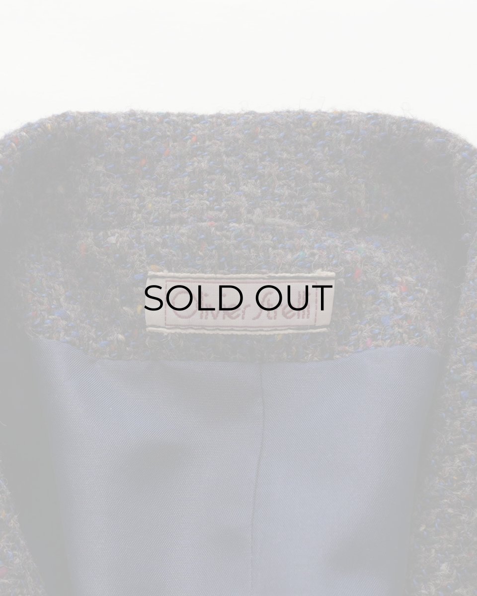 画像8: 〜80's Olivier Strelli WOOL TWEED DOLMAN SLEEVE TAILORED JACKET (8)