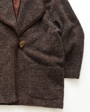 画像5: OLD UNKNOWN BRAND WOOL BOUCLE SHAWL COLLAR JACKET (5)