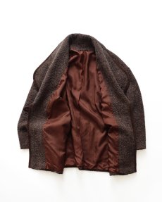 画像2: OLD UNKNOWN BRAND WOOL BOUCLE SHAWL COLLAR JACKET (2)