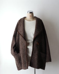 画像10: OLD UNKNOWN BRAND WOOL BOUCLE SHAWL COLLAR JACKET (10)