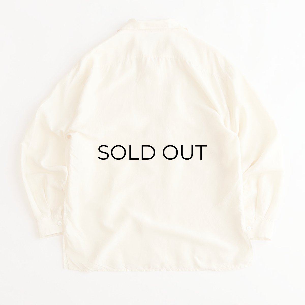 画像2: La Soie SILK OPEN COLLAR SHIRT (2)