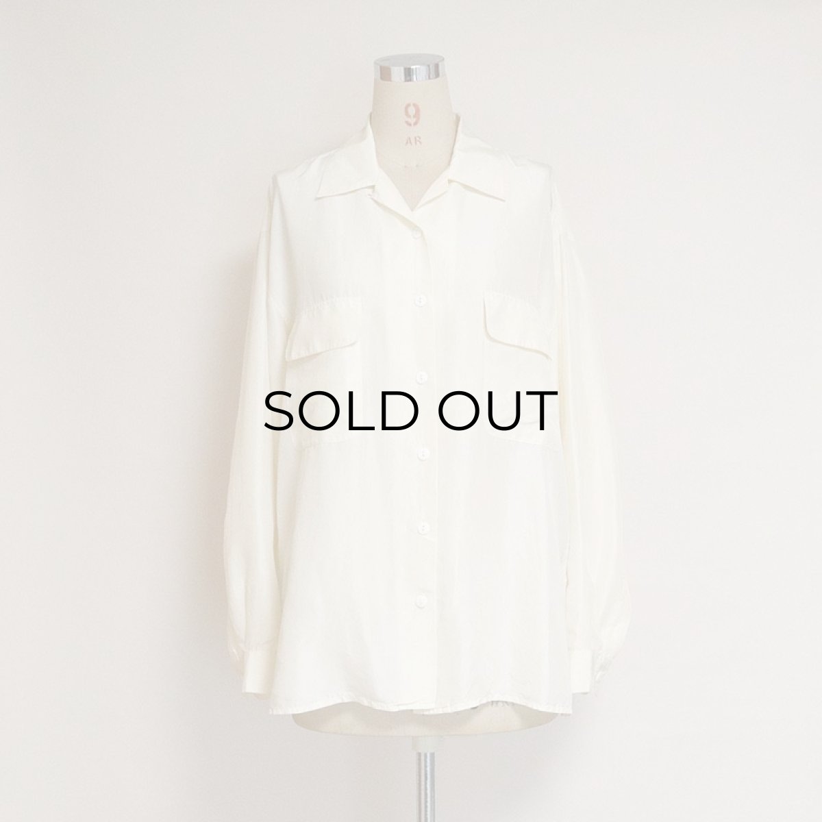 画像10: La Soie SILK OPEN COLLAR SHIRT (10)