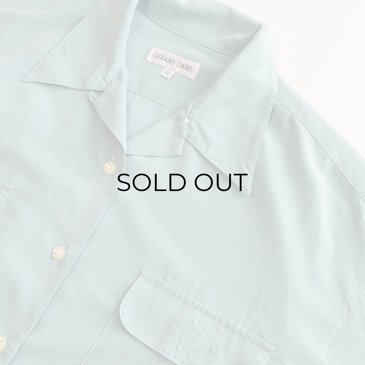 画像4: GERARD DAREL SILK OPEN COLLAR SHIRT (4)