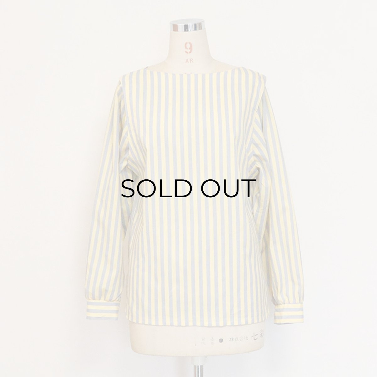 画像8: OLD UNKNOWN BRAND EURO STRIPE PULLOVER BLOUSE (8)