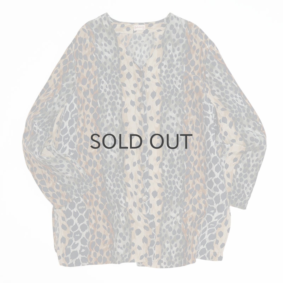 画像1: Felisia CUPRO LEOPARD PRINT V NECK BLOUSE (1)