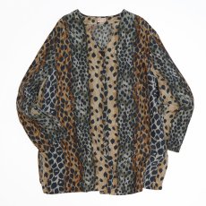 画像1: Felisia CUPRO LEOPARD PRINT V NECK BLOUSE (1)