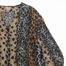 画像3: Felisia CUPRO LEOPARD PRINT V NECK BLOUSE (3)