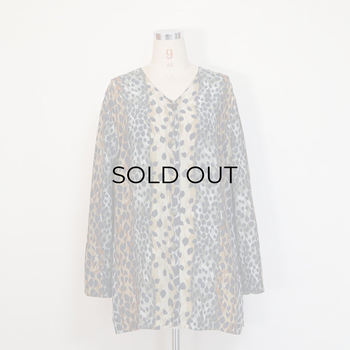 画像7: Felisia CUPRO LEOPARD PRINT V NECK BLOUSE (7)