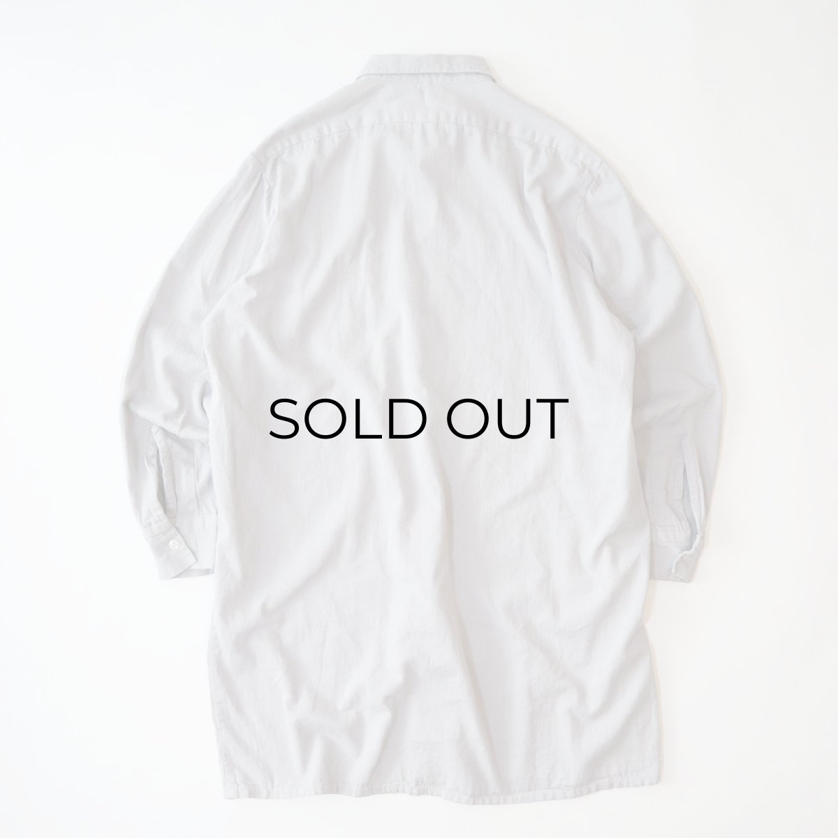 画像2: OLD COTTON TWILL EURO GRANDFATHER SHIRT (2)