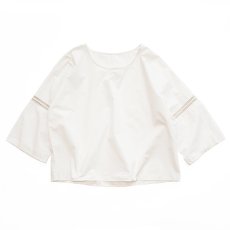 画像1: UNKNOWN BRAND COTTON CROPPED PULLOVER BLOUSE (1)