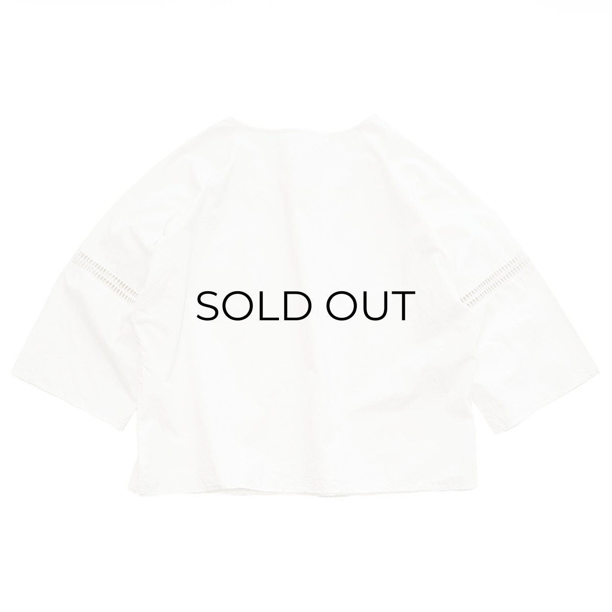 画像2: UNKNOWN BRAND COTTON CROPPED PULLOVER BLOUSE (2)