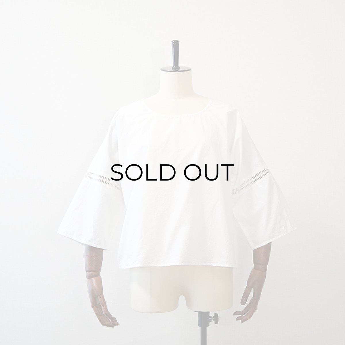 画像6: UNKNOWN BRAND COTTON CROPPED PULLOVER BLOUSE (6)