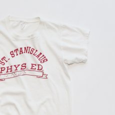 画像3: 〜70's Chev-Craft Inc. COTTON PRINT S/S TEE "ST. STANISLAUS PHYS. ED." (3)