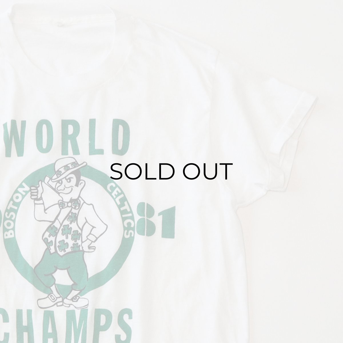 画像3: 80's UNKNOWN BRAND PRINT S/S TEE "1981 WORLD CHAMPS BOSTON CELTICS" (3)