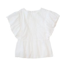 画像1: UNKNOWN BRAND RUFFLE SLEEVE BLOUSE (1)