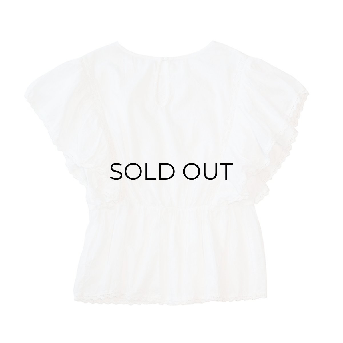 画像2: UNKNOWN BRAND RUFFLE SLEEVE BLOUSE (2)