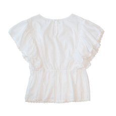 画像2: UNKNOWN BRAND RUFFLE SLEEVE BLOUSE (2)