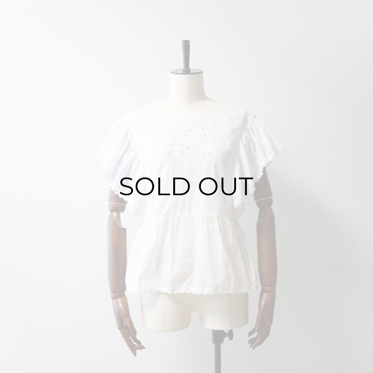 画像10: UNKNOWN BRAND RUFFLE SLEEVE BLOUSE (10)