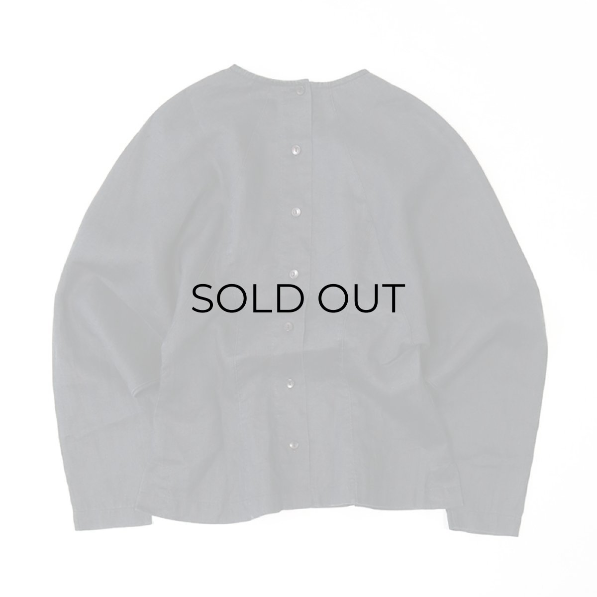 画像3: SALAH TAYLOR RAMIE DOLMAN SLEEVE BACK BUTTON BLOUSE (3)