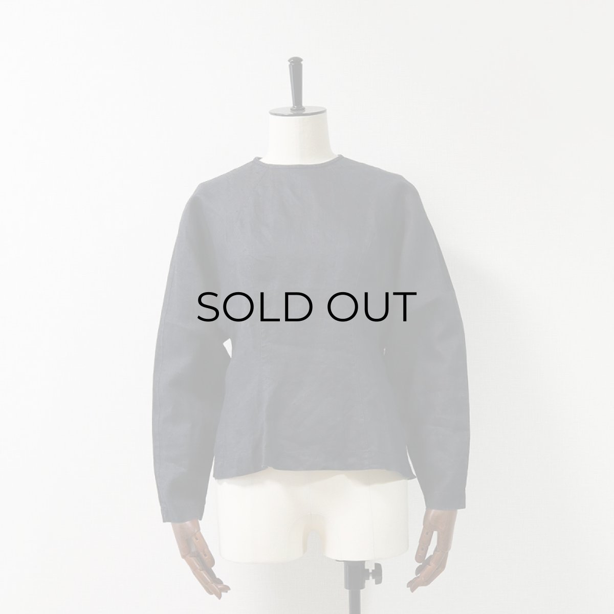 画像11: SALAH TAYLOR RAMIE DOLMAN SLEEVE BACK BUTTON BLOUSE (11)