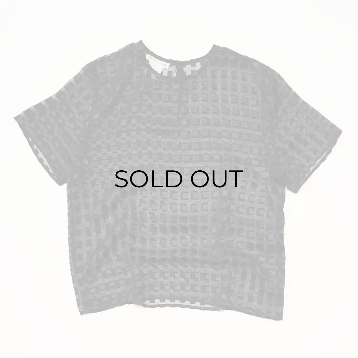 画像1: Gloria Lance SHEER CHECK PULLOVER BLOUSE (1)