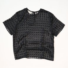 画像1: Gloria Lance SHEER CHECK PULLOVER BLOUSE (1)