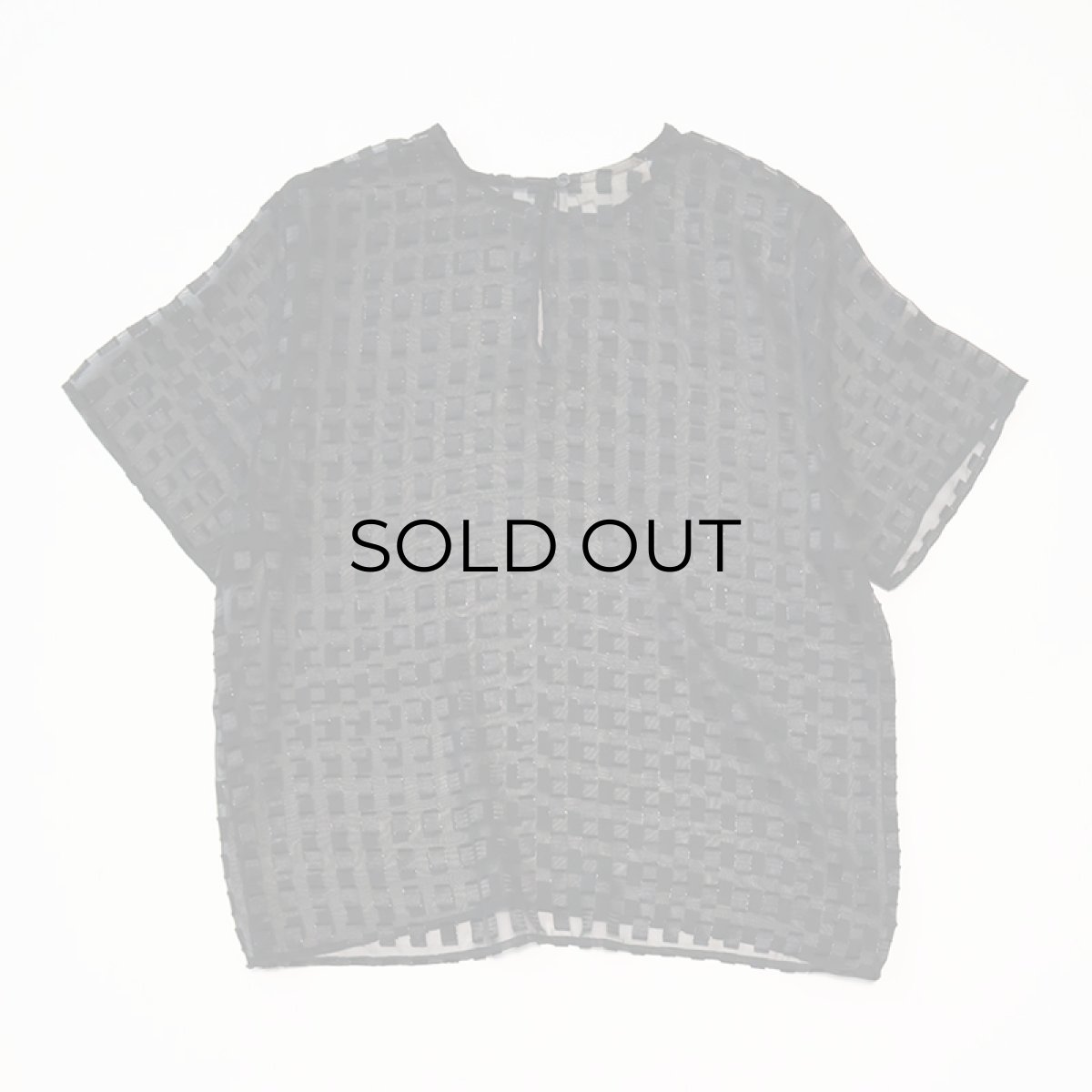 画像3: Gloria Lance SHEER CHECK PULLOVER BLOUSE (3)