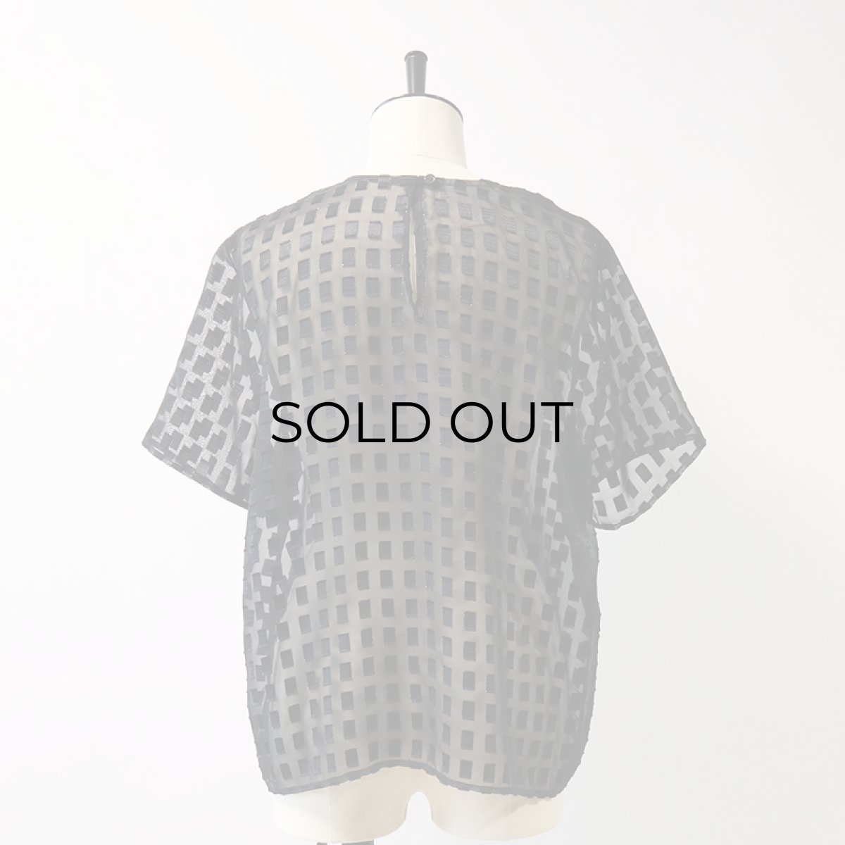 画像9: Gloria Lance SHEER CHECK PULLOVER BLOUSE (9)