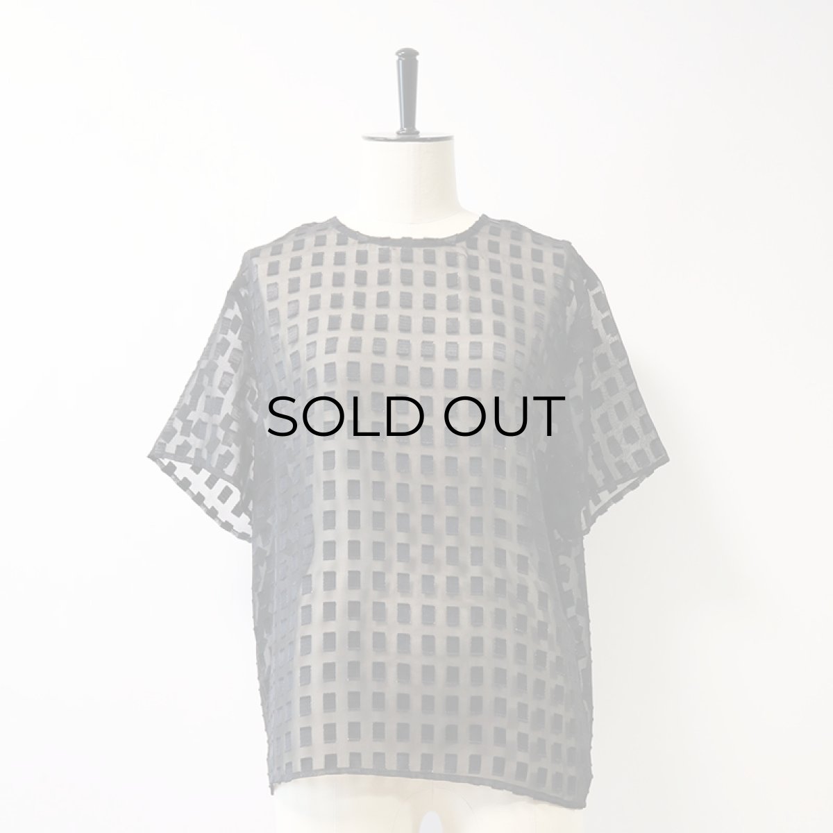 画像7: Gloria Lance SHEER CHECK PULLOVER BLOUSE (7)