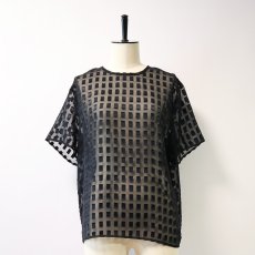 画像7: Gloria Lance SHEER CHECK PULLOVER BLOUSE (7)