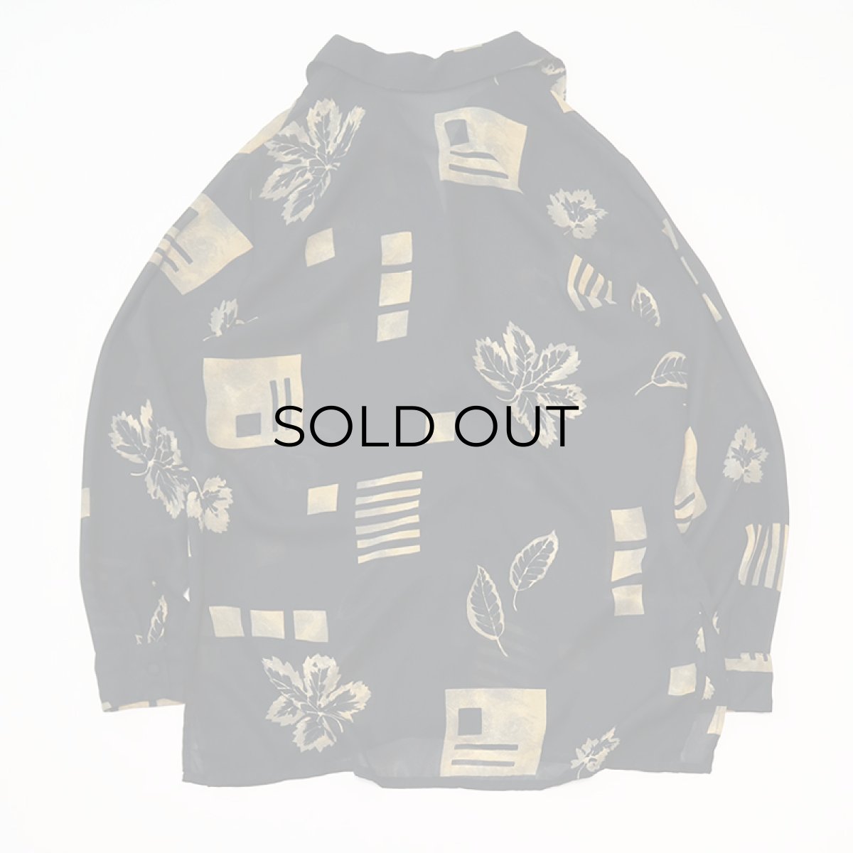 画像2: UNKNOWN BRAND ALL OVER PATTERN SHEER SHIRT (2)