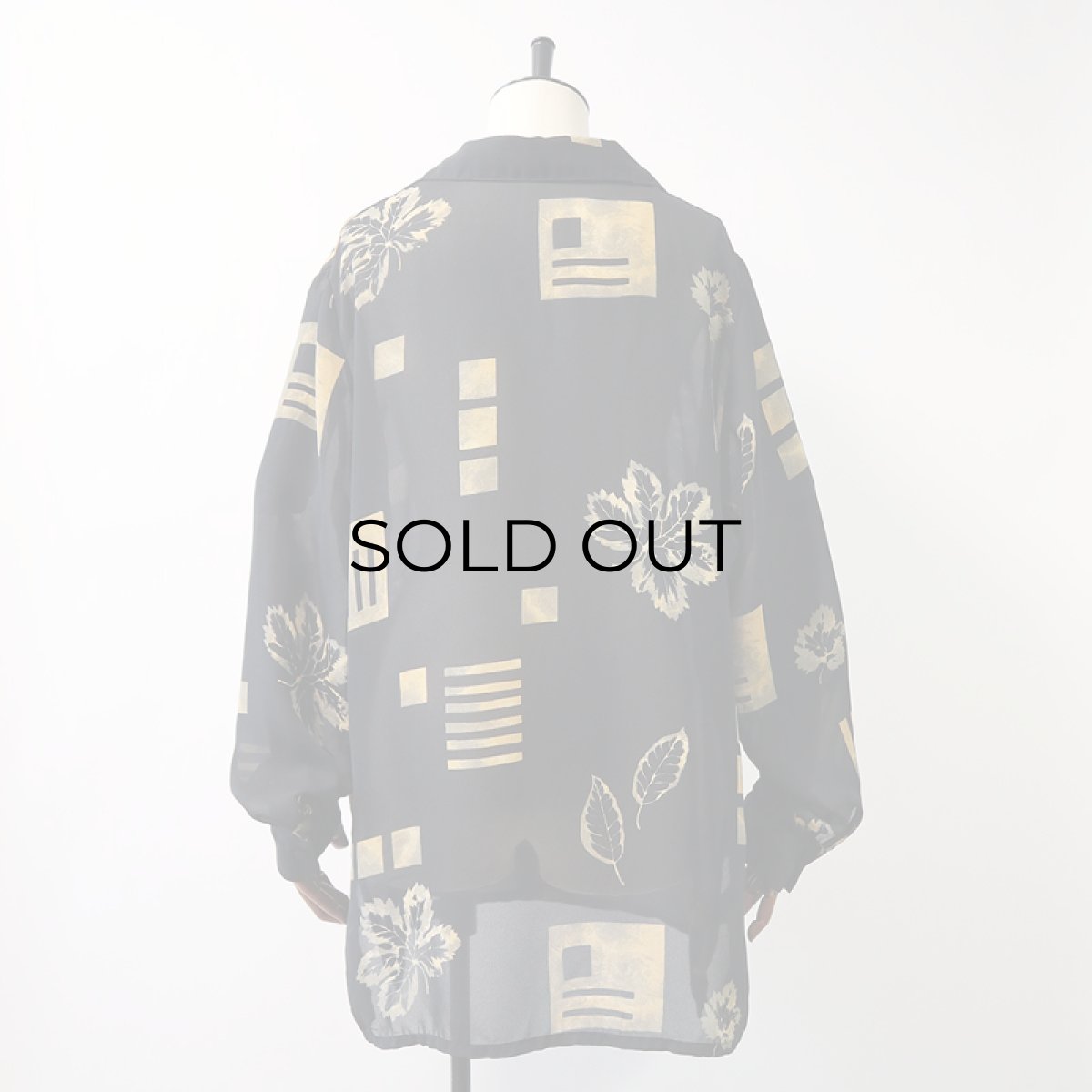 画像10: UNKNOWN BRAND ALL OVER PATTERN SHEER SHIRT (10)