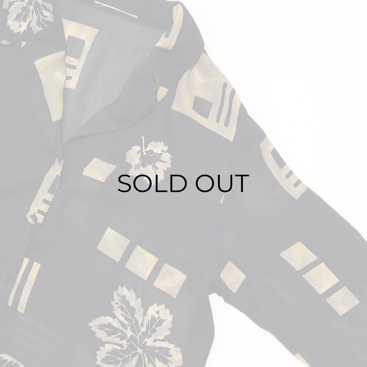 画像3: UNKNOWN BRAND ALL OVER PATTERN SHEER SHIRT (3)