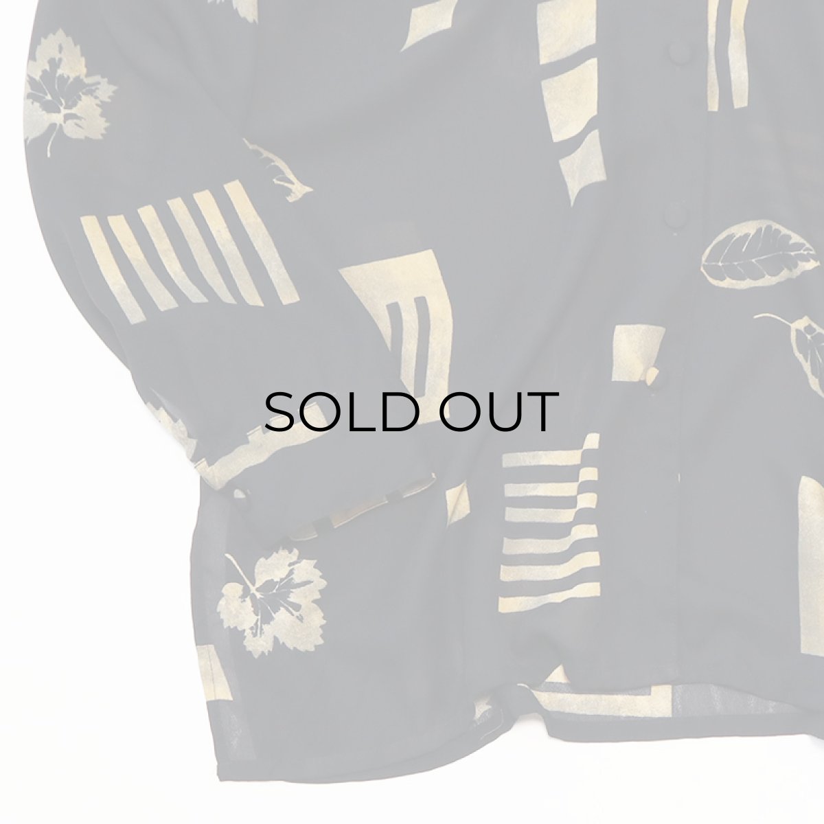 画像4: UNKNOWN BRAND ALL OVER PATTERN SHEER SHIRT (4)