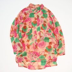 画像1: L. TAVERNIER COTTON GAUZE FLORAL PRINT BLOUSE (1)