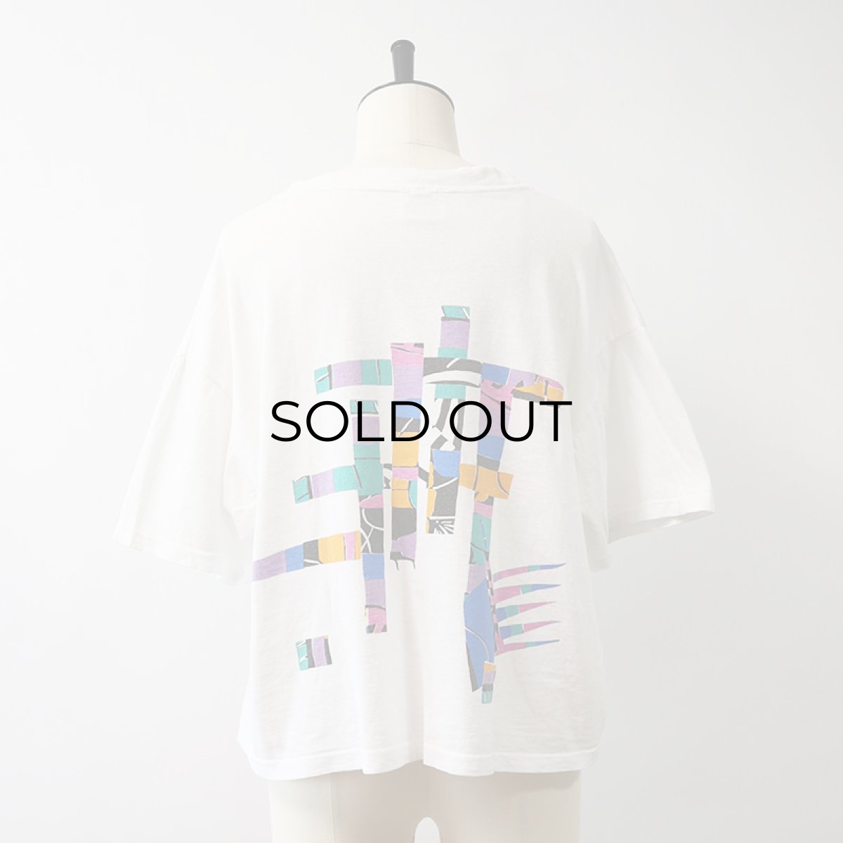 画像9: 80's Gilda Marx COTTON W-PRINT S/S CROPPED TEE  (9)