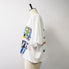 画像8: 80's Gilda Marx COTTON W-PRINT S/S CROPPED TEE  (8)