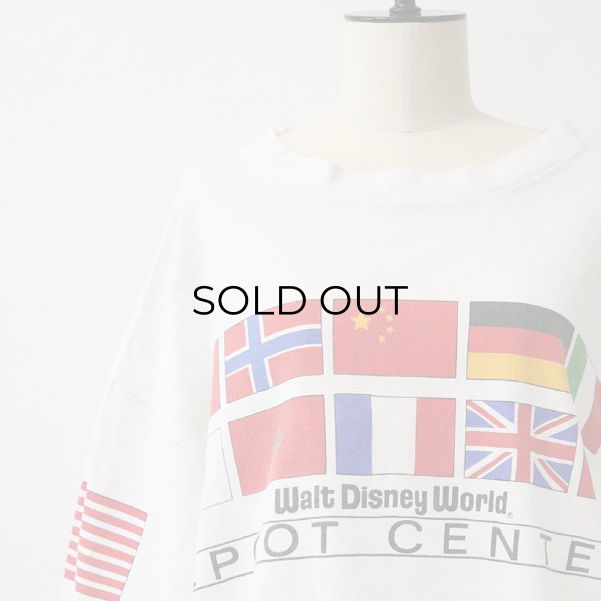 画像7: 80's Disney COTTON W-PRINT S/S CROPPED TEE "Walt Disney World EPCOT CENTER" (7)