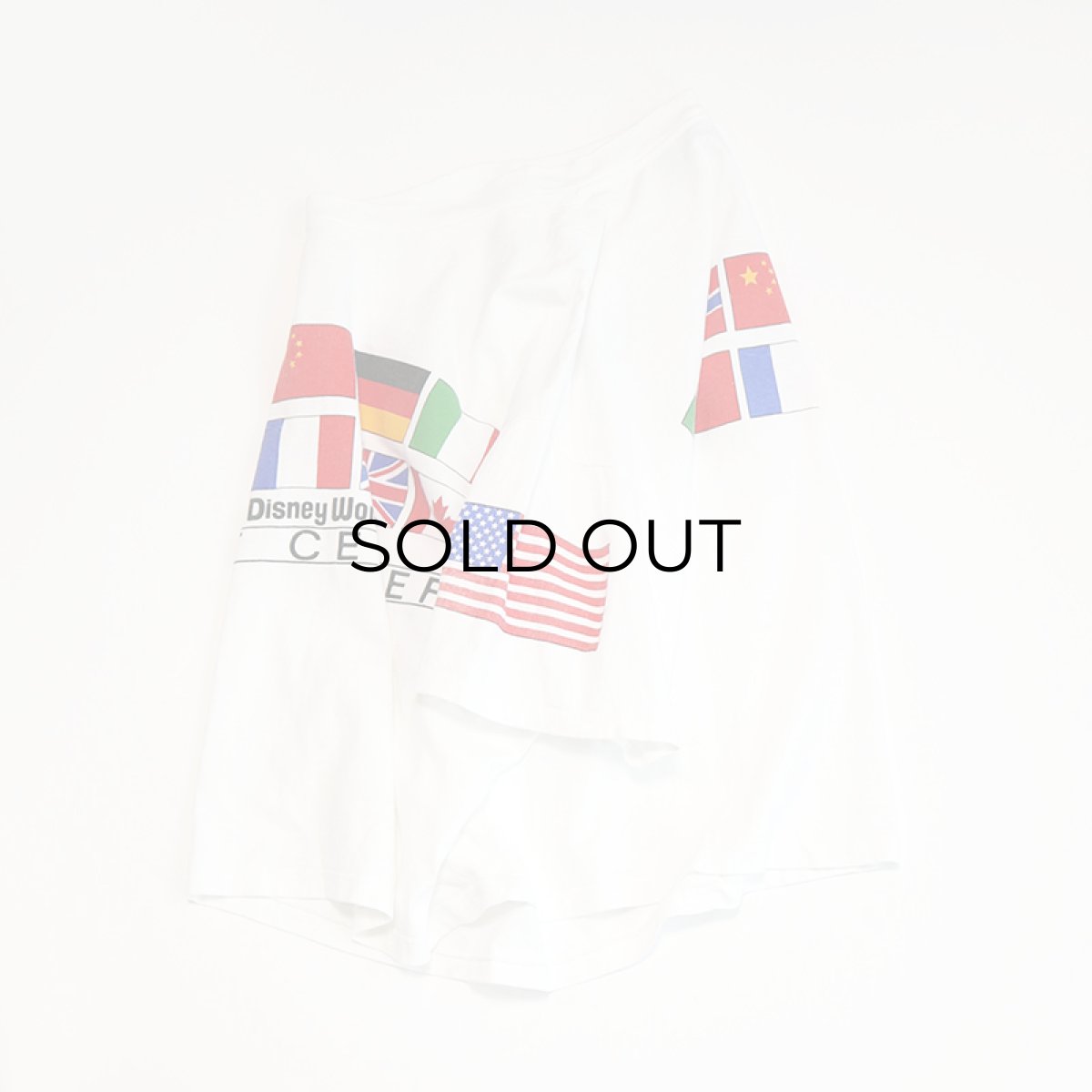 画像2: 80's Disney COTTON W-PRINT S/S CROPPED TEE "Walt Disney World EPCOT CENTER" (2)