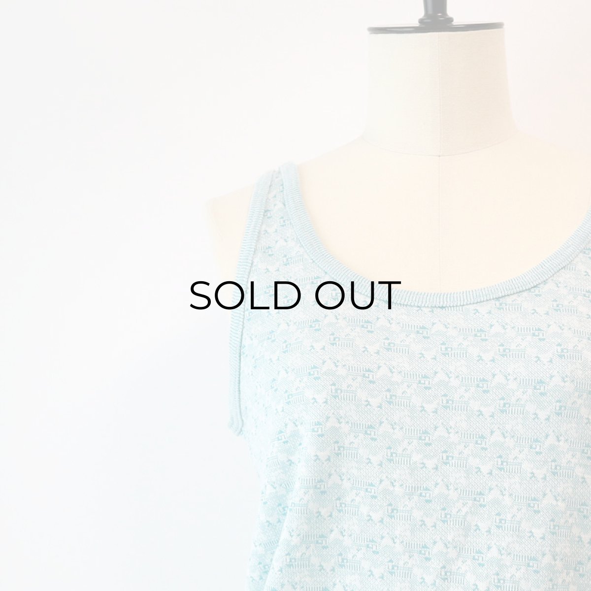 画像6: OLD UNKNOWN BRAND COTTON JACQUARD TANK TOP (6)