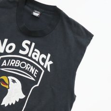 画像4: 〜90's SCREEN STARS PRINT CUT-OFF N/S CROPPED TEE "No Slack For Iraq" (4)