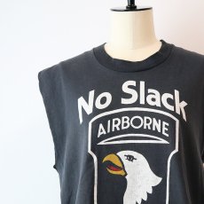 画像7: 〜90's SCREEN STARS PRINT CUT-OFF N/S CROPPED TEE "No Slack For Iraq" (7)