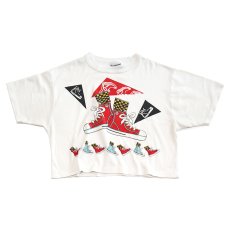 画像1: 80's Developments COTTON PRINT S/S CROPPED TEE (1)