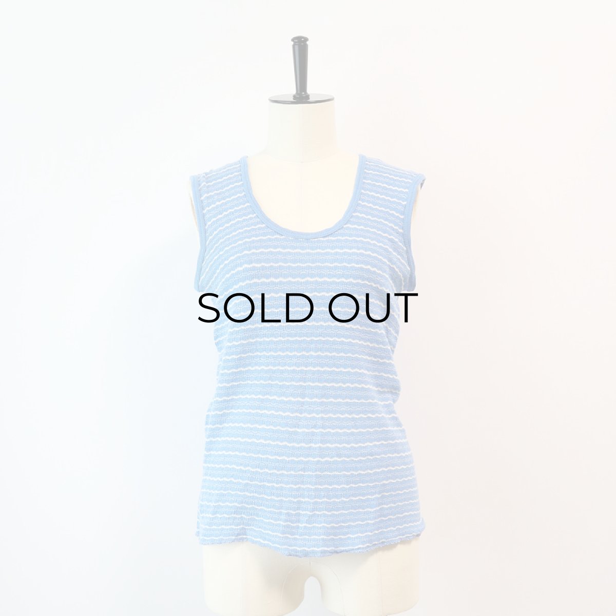 画像7: OLD Solida WASCHE COTTON JACQUARD TANK TOP (7)