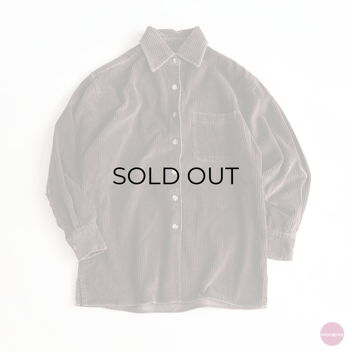 画像1: 90's REAL CLOTHES COTTON WIDE WALE CORDUROY BOX SHIRT (1)