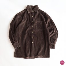 画像1: 90's REAL CLOTHES COTTON WIDE WALE CORDUROY BOX SHIRT (1)