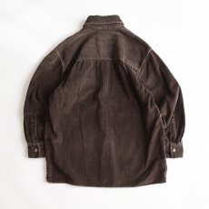 画像3: 90's REAL CLOTHES COTTON WIDE WALE CORDUROY BOX SHIRT (3)