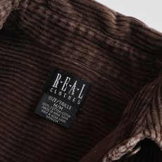 画像6: 90's REAL CLOTHES COTTON WIDE WALE CORDUROY BOX SHIRT (6)