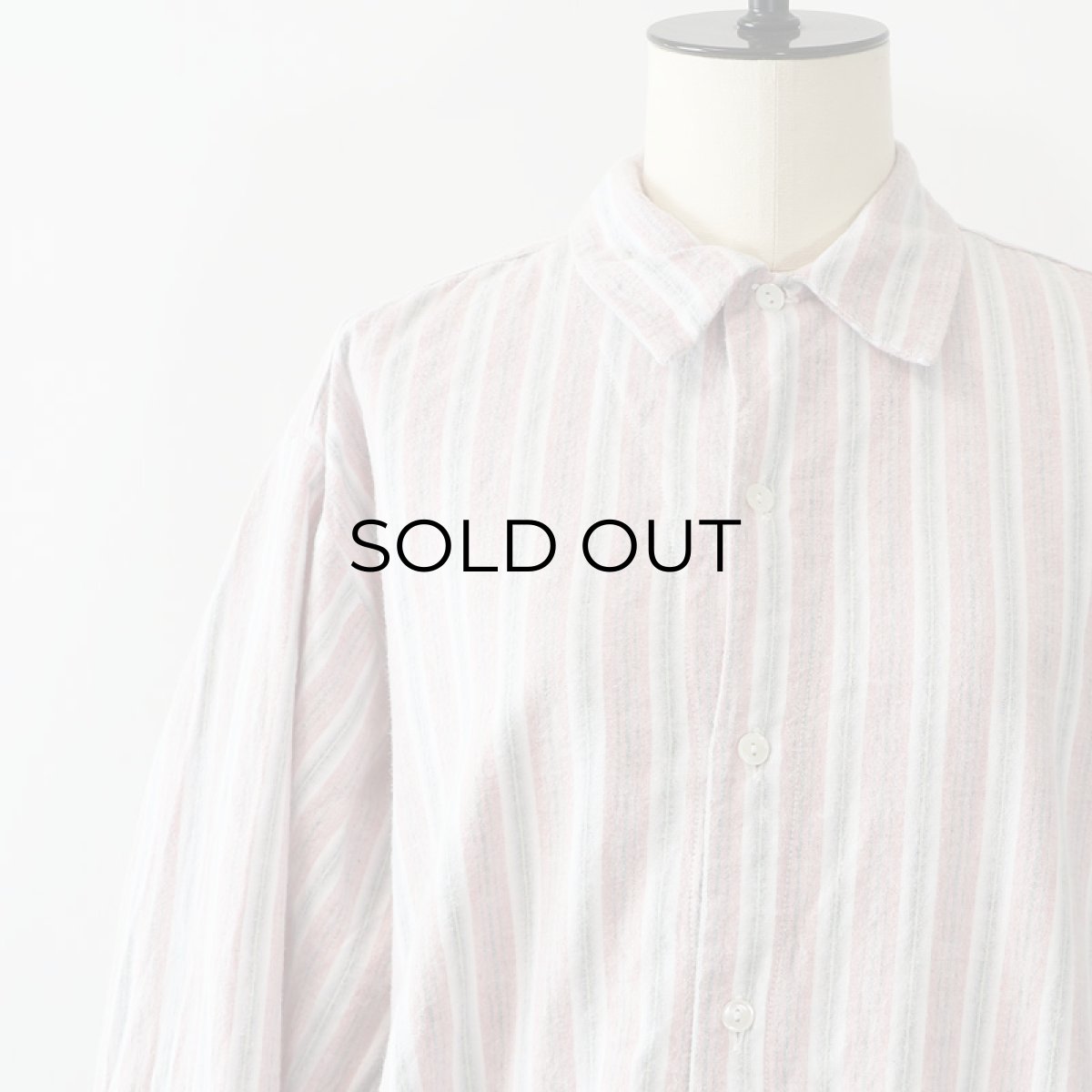 画像11: OLD Tuck Ackermann COTTON STRIPE FLANNEL PULLOVER LONG SLEEPING SHIRT (11)