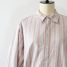 画像11: OLD Tuck Ackermann COTTON STRIPE FLANNEL PULLOVER LONG SLEEPING SHIRT (11)